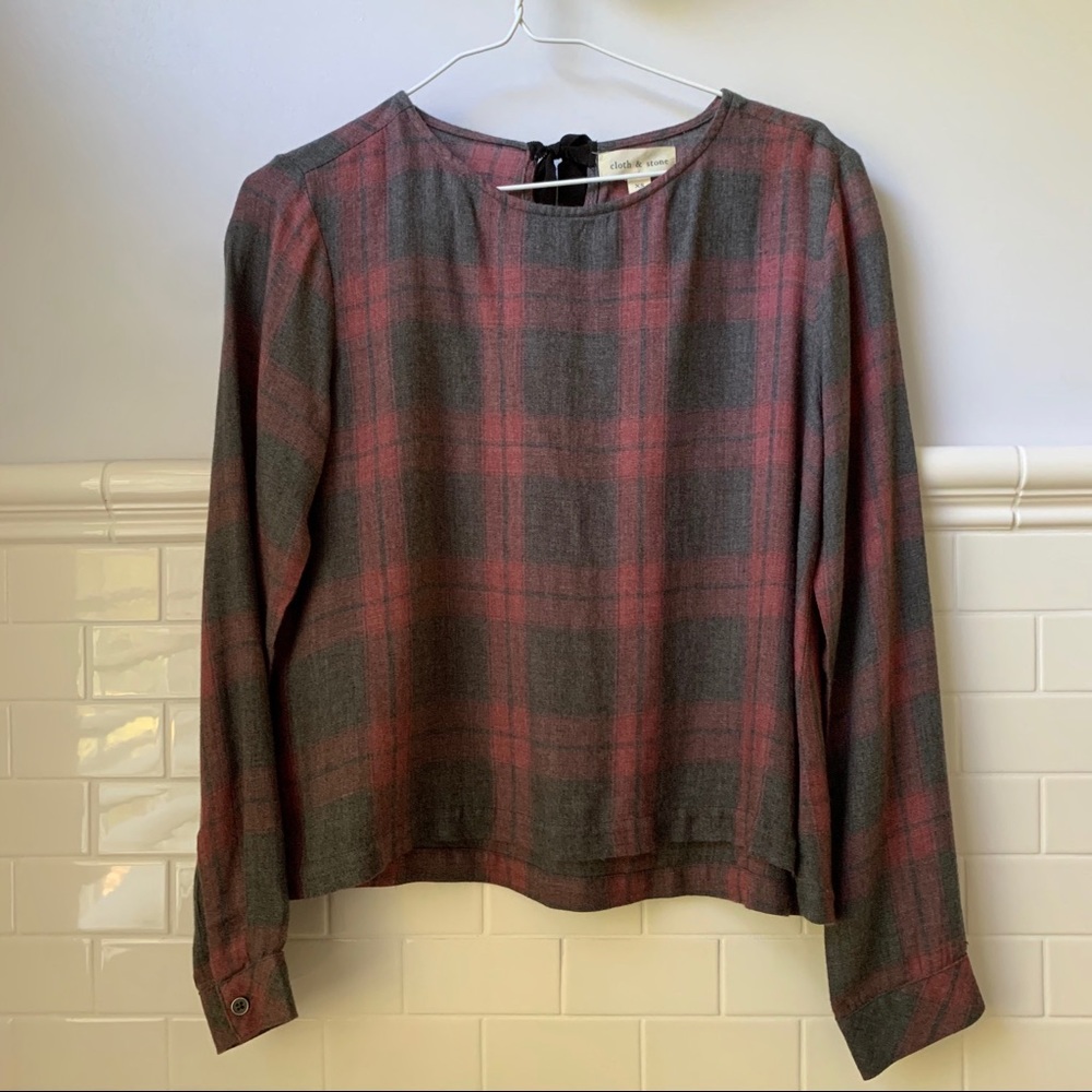Plaid Ribbon Top